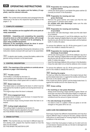 Page 2725
OPERATING INSTRUCT IONS
\b47.3f472a9.43 439he e3g.3e a3d9heba99e7y (.f8:5 I
51.ed)F 7ead9he7e1e;a39 2a3:a18H
NOTEIThe number whichprecedes eachparagraph linksthe
references inthe text tothe respective figures(listedonthe
pages 2k3)j
NOTE IThe 2ach.3e ca3be8:551.ed 