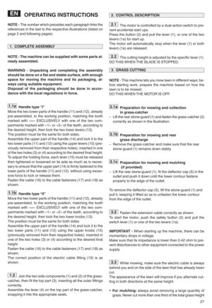 Page 2927
OPERATING INSTRUCT IONS
NOTEUThe number whichprecedes eachparagraph linksthe
references inthe text tothe respective illustrations (listedon
page2and following pages)