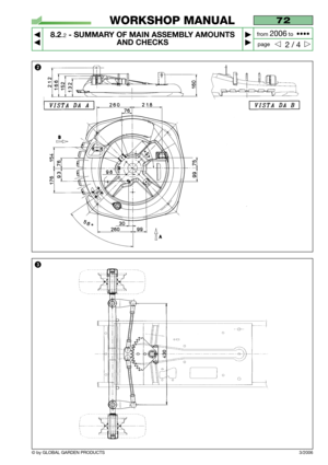 Page 69© by GLOBAL GARDEN PRODUCTS
72
8.2.2- SUMMARY OF MAIN ASSEMBLY AMOUNTS
AND CHECKS


2 / 4
WORKSHOP MANUAL
page from 
2006to  ••••
3/2006
2
3   