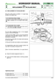 Page 466.5 REPLACEMENT OF THE BLADE BELT
Bring the cutting deck to position «1» to gain easy
access to the upper area.
➤In mechanical drive models:
slide the two belt shifter bushes (1)up until the
belt 
(2)is released from the engine shaft pulley
(3).
➤In hydrostatic drive models:
Dismantle the engine pulley [see 5.6] or pull it
out until the belt 
(2)is released.
Put the blade engagement lever in the engaged
position to free the brake 
(4).
Loosen the screw 
(5)in order to move the stretcher
pulley 
(6)until...