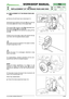 Page 506.8 REPLACEMENT OF THE BRAKE PADS AND
DISC
Remove the left-hand rear wheel [see 6.1].
Dismantle the pin 
(1)from the lever (2)and undo the
two screws 
(3)which hold on the support (4).
The support 
(4)contains a pad (5a)separated from
the control pistons 
(6)by a plate (7).
The other pad 
(5b)can be reached by taking off the
disc 
(8). 
If there is oil on the pads, clean with solvent and go
over them with fine-grade abrasive paper.
Both pads should be replaced if the depth of either
of them is less than...