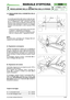 Page 214.8 REGOLAZIONE DELLA GEOMETRIA DELLO
STERZO
La corretta geometria dello sterzo è data dai valo-
ri di interasse fra le articolazioni del tirante e dell’a-
sta di collegamento ruote. Eventuali anomalie
dovute a urti o cause accidentali comportano una
riduzione della precisione di guida e un maggior
consumo dei pneumatici e sono risolvibili come
segue:
–consumo anomalo o asimmetrico dei pneumati-
ci anteriori = regolazione convergenza,
–trattorino che non mantiene la traiettoria rettili-
nea con il...