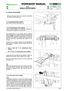 Page 134.3 BRAKE ADJUSTMENT
Reduced braking power is corrected by adjusting
the spring on the brake rod.
➤In mechanical drive models:
Remove the fuel tank [see 5.3].
➤In the hydrostatic drive models: 
Use a socket spanner to make the adjustment
through the hole 
(1) on the rear plate.
The adjustment is to be made with the parking
brake engaged and consists of altering the length of
the spring 
(2)to the best measurement. The braking
capacity is increased by screwing the nut down on
the rod (and thus shortening...