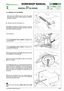 Page 285.4 REMOVAL OF THE ENGINE
Since there are different types of drive, the stages
described here refer to those shared or similar in
all types of engine.
Remove the front hood [see 5.1].
Disengage the blades to loosen the belt. In order to
have better access to the parts concerned, also the
drive belt should be loosened.
This is done by ...
➤In mechanical drive models: engaging the
parking brake 
➤In hydrostatic drive models: loosening the
nut 
(1)of the stretcher.. 
Shift the mobile guide pulley...