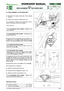 Page 41102 - 122
6.4.0
REPLACEMENT OF THE DRIVE BELT



1 / 1
WORKSHOP MANUAL
page from 
2000to  ••••
6.4 REPLACEMENT OF THE DRIVE BELT
Dismantle the engine pulley [see 5.5] to release
the belt.
Remove the collector channel [see  5.3].
It is advisable to slacken the transmission belt to
work on the parts involved more easily.
This is done by  ...
➤In mechanical drive models:engaging the
parking brake.  
➤In hydrostatic drive models:slackening the
stretcher [see 4.4].
Dismantle the drive pulley
(1)and...