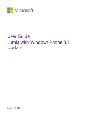 Page 1User Guide
Lumia with Windows Phone 8.1 
Update
Issue 1.0 EN 