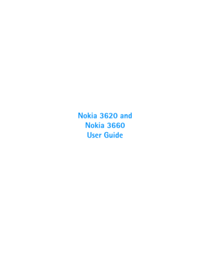 Page 2Nokia 3620 and 
Nokia 3660 
User Guide 