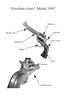 Page 7Loading Gate
Chamber
Grips
Grip Frame
Hammer
Receiver
Ejector Tab
Cylinder Pin
Trigger
Freedom Arms  Model 1997® 