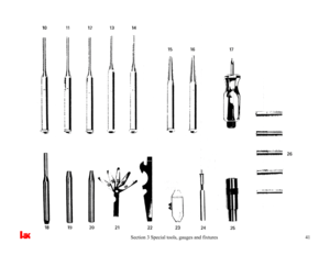 Page 44 
                                                                                Section 3 Special tools, gauges and fixtures                                                                      41 
  