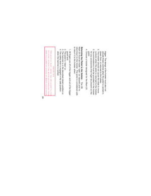 Page 2626 trigger. The design of the holster must also not
actuate these controls when the pistol is carried in,
drawn from, or returned to the holster.
2. The holster should not cause the slide to move
(unlock) when the pistol is returned to the holster.
3. Accommodations must be provided in the holster
for any accessories that might be present on the
pistol.
4. Choose a holster designed for the Mark 23.
Returning the Pistol to the Holster -  The HK
Mark 23 must be made “safe” (or cleared) prior to
returning...