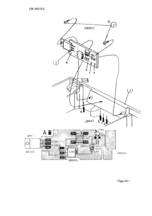 Page 20DR-M03SX
AB0011
L502
QR0112
L501
QR0018
C504
103
C501
C502
C503
2SC3133Q501UP0255A
Page 20-1 