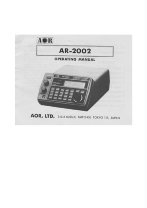 Page 1AR2002 operating manual - 1 