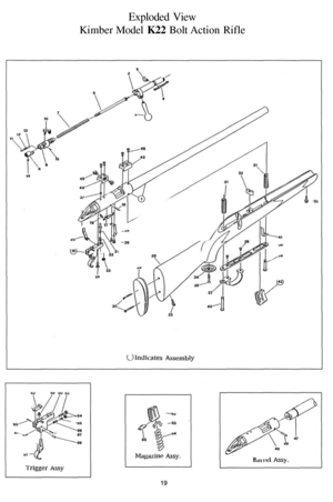 Page 19
Exploded View

Kimber Model K22 Bolt Action Rifle 