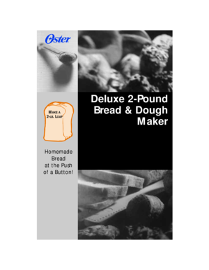 Page 1Deluxe 2-Pound Bread & Dough Maker
Homemade
Bread 
at the Push
of a Button!
MAKE A
2-LB. LOAF 