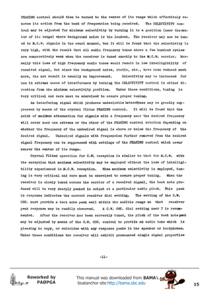 Page 1515
Reworked by
PAØPGAThis manual was downloaded from BAMA’s
 boatanchor site http://bama.sbc.edu       