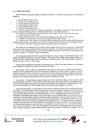 Page 1515
Reworked by
PAØPGAThis manual was downloaded from BAMA’s
 boatanchor site http://bama.sbc.edu       