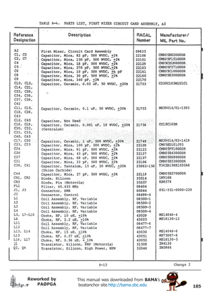 Page 185185
Reworked by
PAØPGAThis manual was downloaded from BAMA’s
 boatanchor site http://bama.sbc.edu       