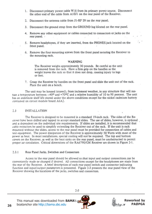 Page 2626
Reworked by
PAØPGA This manual was downloaded from BAMA’s
boatanchor site http://bama.sbc.edu       