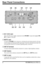 Page 8VR-5000 OPERATING MANUAL6
 DC 13.5V Jack
This is the DC power supply connection for the VR-5000. Connect the Supplied PA -
28 AC adapter to this jack.
 MUTE Jack
If using the VR-5000 with a transceiver, shorting this jack during transmit will mute
receiver output and attenuate the RF signal input. Check the information provided with
your particular transceiver for details regarding proper connection.
 ANT B Terminal
Use these spring-loaded terminal connectors to connect a high-impedance antenna.
 ANT...