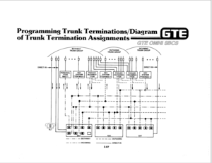 Page 200Programming Trunk Terminations/Diagram 
of Trunk Termination Assignments 
GE m!mw sms 
BOTHWAY 
TRUNK GROUP 
DIRECT-IN + DIRECT-IN- 
--- I 
-- 
--- it if ---- ---mm 
ii k 
i t-~..-i..-.---j .-.. +.. ; r-T-y-- -.. -.. -- 
..-. . - 
! j 
i :TJ+’ 
i.., :: i  II 
i II / 
I I EKT 
I I EKT 
1 
1 
--- 
.a-- 
---- 
_-- - 
.--- 
--- 
-..-..-BOTHWAY -----0UTGOlNG 
- - - - -INCOMING 
DIRECT-IN 
2.87  