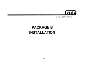 Page 481PACKAGE B
INSTALLATION
4.30 