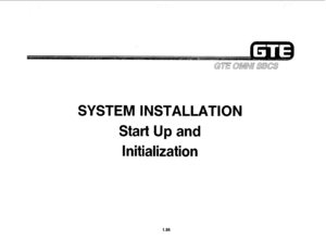 Page 95. . 
SYSTEM INSTALLATION 
Start Up and 
Initialization 
1.66  