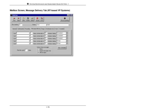 Page 88SYSTEM SUPERVISOR AND SUBSCRIBER GUIDE 9.0 VER. 11-79Mailbox Screen, Message Delivery Tab (NT-based VP Systems) 