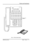 Page 21Charts and Illustrations
DS2000 Software ManualChapter 1: Features13
Figure 3:  34-Button Display Telephone
123
456
789
0
ABC DEF
MW ICM
FLASH DND
DIAL MIC
LND SPK
CONF
HOLD GHI JKL MNOMNO
PQRS TUV
OPER
VOLWXYZ
CLEAR
CHECK
80000 - 10
LINE 1      LINE 2      LINE 3       LINE 4      LINE 5      LINE 6
LINE 7      LINE 8BIN 1        BIN 2        BIN 3        BIN 4        BIN 5
BIN 6        BIN 7        BIN 8        BIN 9       BIN 10
These keys are
undefined
FIXED
LOOP 0FIXED
LOOP 0AUTO
TIMERALL
PAGE 