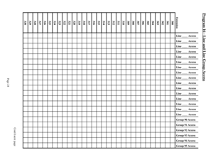 Page 33Program 16 - Line and Line Group Access
Extension Line ____ Access
 Line ____ Access
 Line ____ Access
 Line ____ Access
 Line ____ Access
 Line ____ Access
 Line ____ Access
 Line ____ Access
 Line ____ Access
 Line ____ Access
 Line ____ Access
 Line ____ Access
 Line ____ Access
 Line ____ Access
 Line ____ Access
 Line ____ Access
 Group 90 Access
 Group 91 Access
 Group 92 Access
 Group 93 Access
 Group 94 Access
 Group 95 Access
300
301
302
303
304
305
306
307
308
309
310
311
312
313
314
315
316...