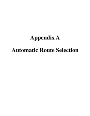 Page 588Appendix A
Automatic Route Selection 