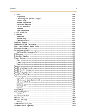 Page 7Co n t e n t siii
CO Li n e . .. .. .. .. .. .. ... .. .. .. .. .. .. .. .. .. .. .. .. .. ... .. .. .. .. .. .. .. .. .. .. .. .. .. ... .. .. .. .. .. .. .. .. .. .. .. .. .. ... .. .. .. .. .. .. .. .. .... .. .. .. ... .. .. .. .. .. .. .. 3- 74
As s ig n ment .. .. .. .. .. .. .. .. .. .. .. .. .. ... .. .. .. .. .. .. .. .. .. .. .. .. .. ... .. .. .. .. .. .. .. .. .. .. .. .. .. ... .. .. .. .. .. .. .. .. .. .. .. .. .. ... ..............3-74
Con n ecti ng Two Sy s tems U s in g T- 1 . .. .. .....