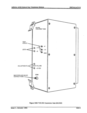 Page 103In.ite 4096 Hybrid Key Telephone System XlWMLL4TION 
Figure 500-7 DC/DC Converter Unit (DC/DC) 
Issue 1, January 1992 500-g  