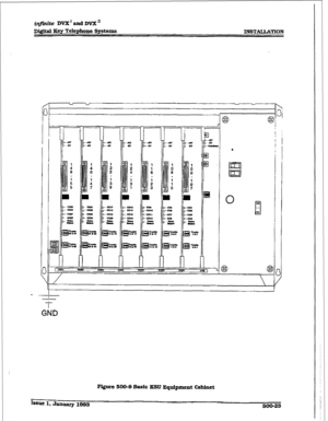 Page 207iqfinite DVX’ and DVX ’ 
DIgital Eey Telephone Systems 
! i 
GND 
Figure soo-sBa!31c KSIJ Eqtdpment cabinet 
bmc 1, Januq 1093 500-23  