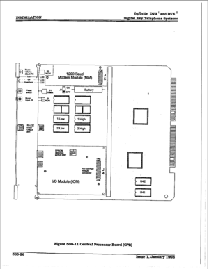 Page 210INSTALLATION 
illrfinite IWx’ and wXLI 
DfgitalKey 
TelephoneSystems 
1200 Baud 
Modem Module {MM} 
l/O Module (IOM)  