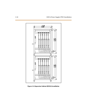 Page 1133-10 K SU & Po we r Suppl y ( PSU) Inst al l atio n
Fi gure 3 -3: Expa nsi on Cabi net (EK SU2) Ins ta ll at i on 