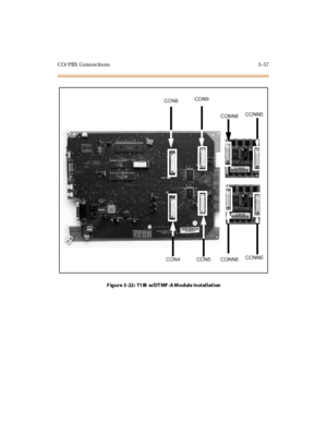 Page 160CO/PBX Conn ections 3 -57
Figure 3-22: T1IB w/DTMF-A Module Installation 