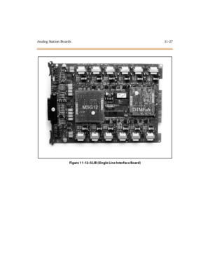 Page 464Ana lo g Stat ion Bo ards 11-27
Figure 1 1 -12 : S LIB (Single Line Inte rf ac e Board) 