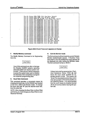 Page 214STARPLUS@ 2448EX Hybrid Key Telephone System 
Sta 12: State- DIRL-TONE, Evt= Key Data, Data-10 
Sta 12: 
Stats- DIAL-TONE, Evt- No Ring, Data-l 
Sta 12: 
State- WFIIT-COL-SZ-RSP, Evt- Seize Ack, Data-O Sta IO: State- COL-CONNECTED, Eut= Dial Pad, Data4 
Sta IO: State- COL-CONNECTED, Evt- Dial Pad, Data-0 Sta 10: State- COL-CONNECTED, Evt- Dial Pad, Data-5 
sts 10: Stats- COL-CONNECTED, Evt- Dial Pad, Data-6 
Sta 10: 
State- COL-CONNECTED, Evt- Dial Pad, Data-2 
Sta 10: State- COL-CONNECTED, Evt- Dial...