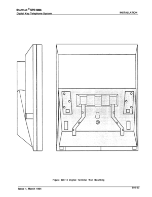 Page 211STARPLUS @ SPD 4896Digital Key Telephone SystemINSTALLATION
Figure 500-14 Digital Terminal Wall MountingIssue 1, March 1994500-23 