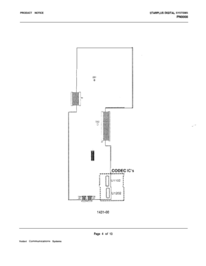 Page 500PRODUCT NOTICESTARPCUS OIGITAL SYSTEMS
PN0008
OSI0
j CODEC IC’s
:I
1I
0
u1102 i1I
I1
1431-00
Page 4 of 13Vodavi 
Cammunications Systems 