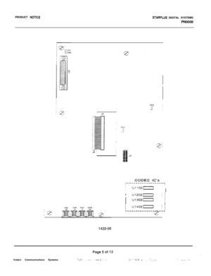 Page 501PRODUCT NOTlCESTARPLUS DIGITAL SYSTEMS
PN0008
COOEC IC’S I-------------------,I
,I
IU1102(---]I8I
II
I
I
I
I
I
U13021-1Ij  ;I
;  !
Vodavi Communications Systems 