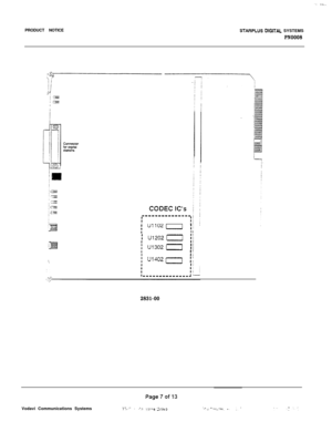 Page 503PRODUCT NOTICESTARPLUS DIGiTAL SYSTEMS
PN0008
:~1202 [J
2I
iU1302 /----I
t,iUldO2 [jt
1: ;I! 1
Ii
I! i
:i jII /‘I IIj :11 /II IIiIi
2831-00Vodavi Communications Systems 