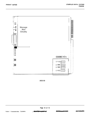 Page 506PRODUCT NOTlCESTAl3PLU.S DIGITAL SYSTEMS
PN0008
-1%
. i
Message
WaitCircuitry
,
:Ul
IIUl
1oq--l
ii
;I202 
I----]ii302 
I---]ii.
IIIU1402[-j ii
IIIII2833-00
Page 10 of 13
Vodavi Communications 
SvStemS 