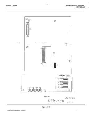 Page 535-PRODUCT NOTICE--
STARPLUS DIGITAL SYSTEMS
SPPN0008 .
- -
a
DSJ3
.*v
eCODEC 
IC’s___--------------
I
I
I
ul:o2[-i11
u1202:-]I
,Ul302i-iI
I
CO5CO6co7COBPage 
5 of 13
Vodavl Csnmurxcations Systems,.,- 