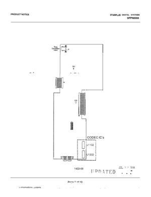 Page 536PRODUCT’NOTICESTARPLUS DIGITAL SYSTEMS
SPPN0008
- -
34
3510
_ -_
1
I
1CODEC 
K’s‘---g-lI
J1102 ;
:
ui202 :
I
1
~zOnmunications systems 