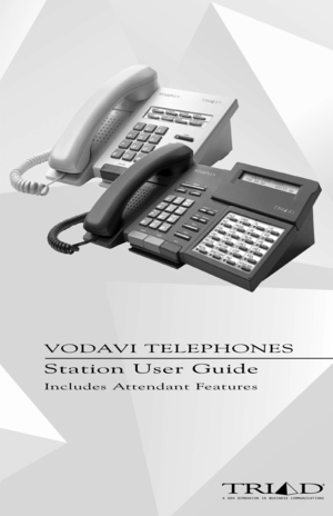 Page 1VODAVI TELEPHONES
Station User Guide
Includes Attendant Features
a  new  dimension  in  business  communications 