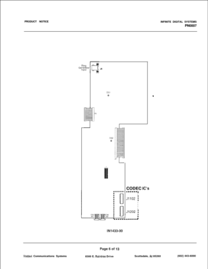 Page 112PRODUCT NOTICE
INFINITE DIGITAL SYSTEMS
PN0007irJ4
DSl0
DS20
lN1433-00
.CODEC 
IC’s.‘----II
J1102 iI
I
I
i
J1202 :I
Page6of 13
Vodavi Communications Systems
8300 E. Raintree DriveScottsdale, AZ 85260(602) 443-6000 