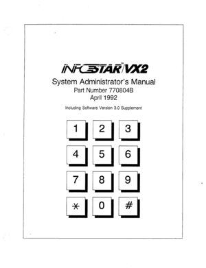 Page 1System Administrator’s Manual 
Part Number 770804B 
April 1992 
Including Software Version 3.0 Supplement 
cl 1 
7 
4 
Li 
7 
7 * 
*I 
1 5 
8l 
Ot  