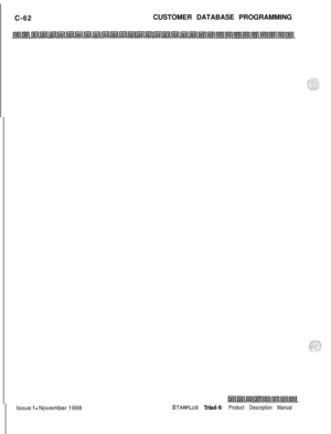 Page 320C-62CUSTOMER DATABASE PROGRAMMING
Issue 1 - November 1998STARPLUS Triad-S Product Description Manual 