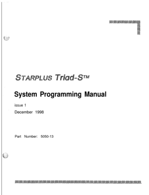 Page 381System Programming Manual
issue 1December 1998
Part Number: 5050-13 